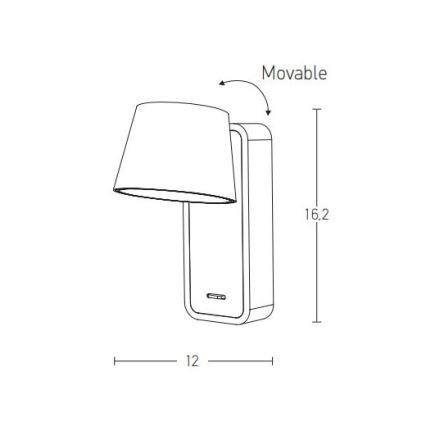 Zambelis H61 - LED vägglampa LED/7W/230V brun