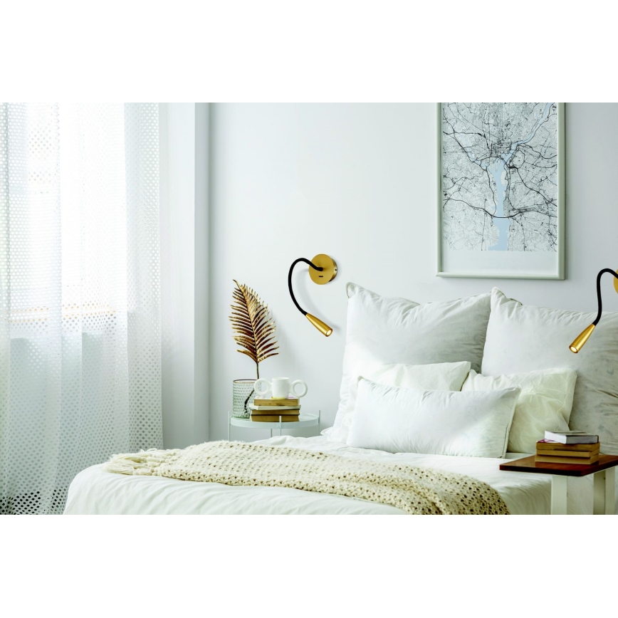 Zambelis H63 - LED vägglampa LED/3W/230V mässing