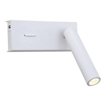 Zambelis H74 - LED väggbelysning LED/3W/230V USB vit