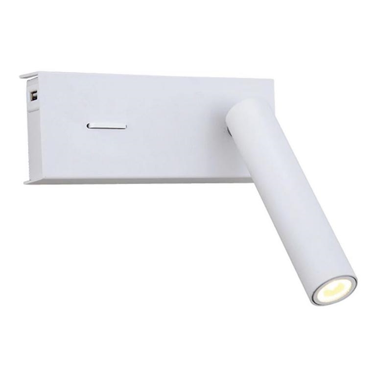 Zambelis H74 - LED väggbelysning LED/3W/230V USB vit