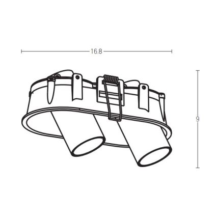 Zambelis Z11207-W - LED Infälld spotlight 2xLED/7W/230V CRI90 vit