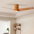 ZEVENTI - LED Dimbar takfläkt BARROSA LED/18W/230V 3000-6000K Wi-Fi Tuya brun + fjärrkontroll