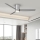 ZEVENTI - LED Dimbar takfläkt BARROSA LED/18W/230V 3000-6000K Wi-Fi Tuya matt krom + fjärrkontroll