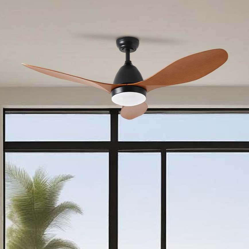 ZEVENTI - LED Dimbar takfläkt MURO LED/18W/230V 3000-6000K Wi-Fi Tuya svart + fjärrkontroll