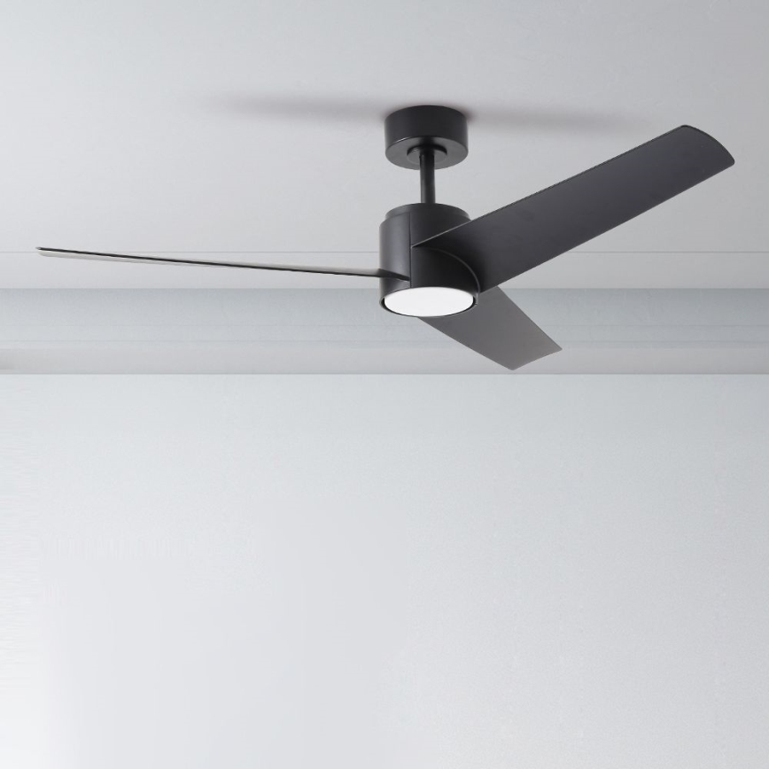 ZEVENTI - LED Dimbar takfläkt ORVIETO LED/18W/230V 3000-6000K Wi-Fi Tuya svart + fjärrkontroll