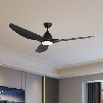 ZEVENTI - LED Dimbar takfläkt URBINO LED/20W/230V 3000-6000K Wi-Fi Tuya svart + fjärrkontroll