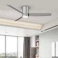 ZEVENTI - LED takfläkt BARROSA LED/18W/230V 3000/4000/6000K Wi-Fi Tuya mattkrom + fjärrkontroll