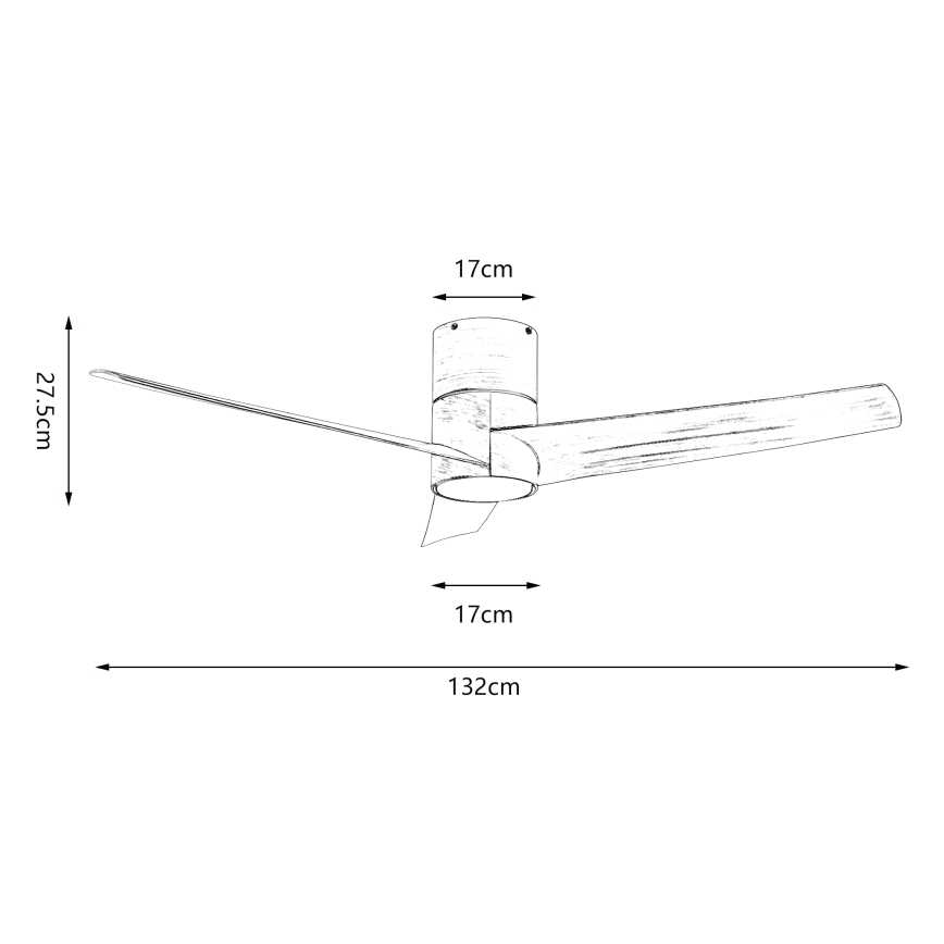 ZEVENTI - LED Dimbar takfläkt BARROSA LED/18W/230V 3000-6000K Wi-Fi Tuya brun + fjärrkontroll