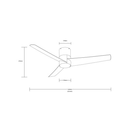 ZEVENTI - LED Dimbar takfläkt BARROSA LED/18W/230V 3000-6000K Wi-Fi Tuya matt krom + fjärrkontroll