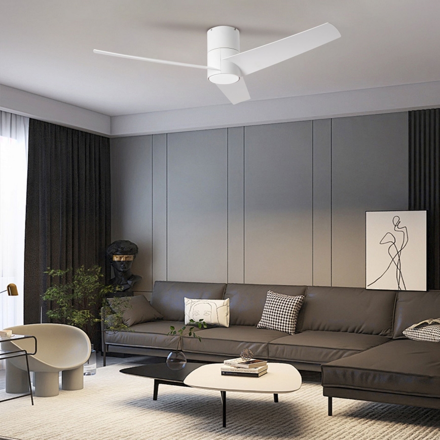 ZEVENTI - LED takfläkt BARROSA LED/18W/230V 3000/4000/6000K Wi-Fi Tuya vit + fjärrkontroll