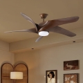 ZEVENTI - LED Takfläkt LUCCA LED/18W/230V 3000-6000K Wi-Fi Tuya brun + fjärrkontroll