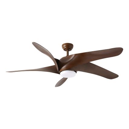 ZEVENTI - LED takfläkt LUCCA LED/18W/230V 3000-6000K Wi-Fi Tuya brun + fjärrkontroll