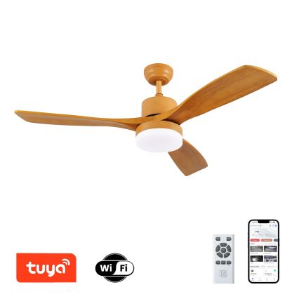 ZEVENTI - LED Takfläkt MARE LED/24W/230V 3000-6000K Wi-Fi Tuya ek + fjärrkontroll