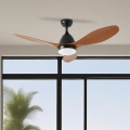 ZEVENTI - LED takfläkt MURO LED/18W/230V 3000-6000K Wi-Fi Tuya svart + fjärrkontroll