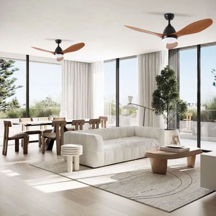 ZEVENTI - LED Takfläkt MURO LED/18W/230V 3000-6000K Wi-Fi Tuya svart + fjärrkontroll