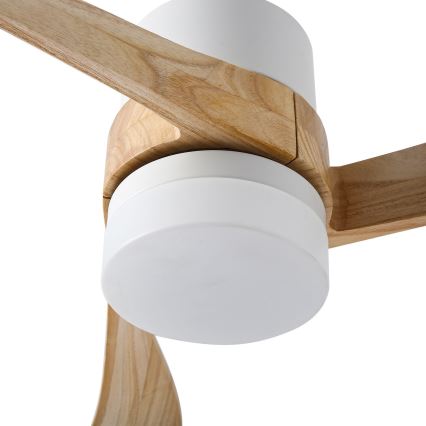 ZEVENTI - LED takfläkt NATURITO LED/18W/230V 3000-6000K Wi-Fi Tuya vit/ek + fjärrkontroll