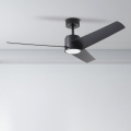 ZEVENTI - LED takfläkt ORVIETO LED/18W/230V 3000/4000/6000K Wi-Fi Tuya svart + fjärrkontroll