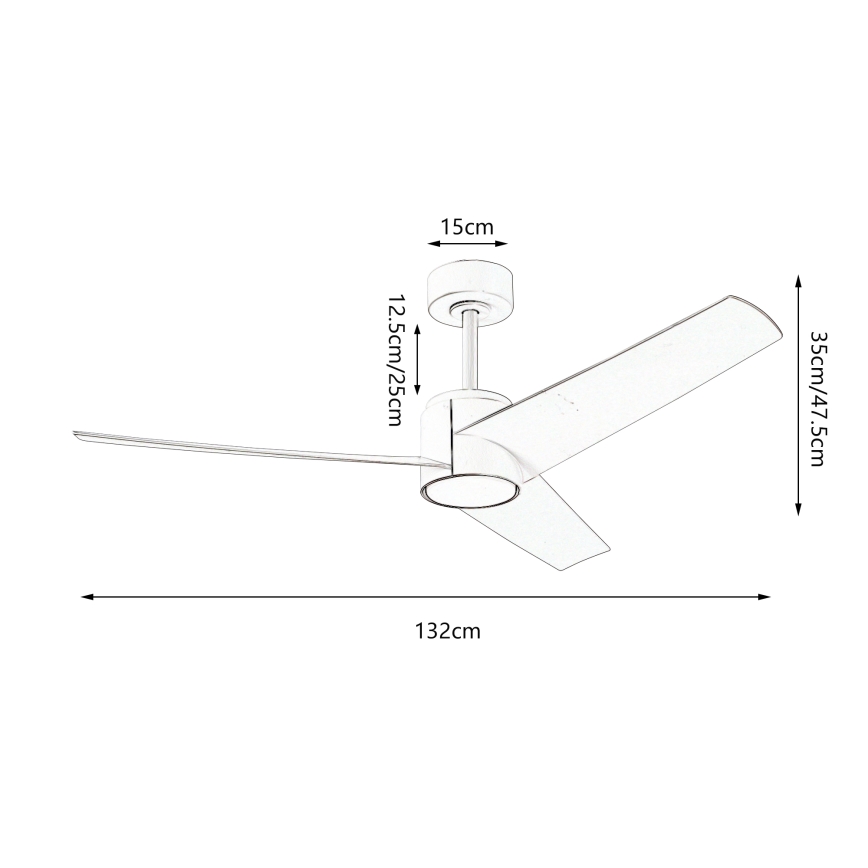 ZEVENTI - LED Dimbar takfläkt ORVIETO LED/18W/230V 3000-6000K Wi-Fi Tuya svart + fjärrkontroll