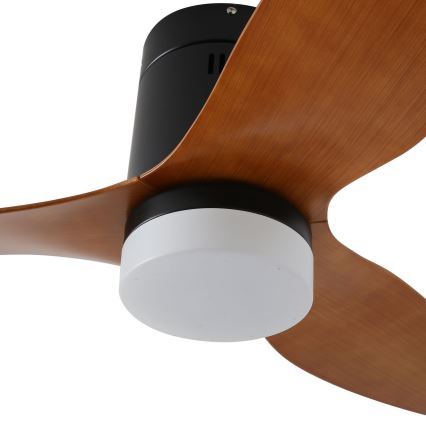 ZEVENTI - LED takfläkt PADUA LED/18W/230V 3000-6000K Wi-Fi Tuya svart/brun + fjärrkontroll
