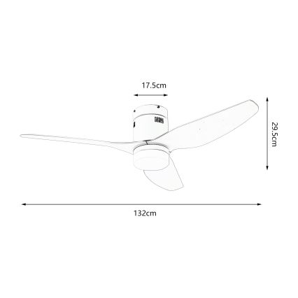 ZEVENTI - LED-takfläkt PADUA LED/18W/230V 3000/4000/6000K Wi-Fi Tuya svart + fjärrkontroll