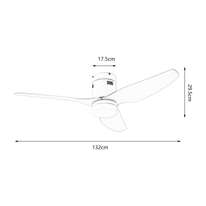 ZEVENTI - LED-takfläkt PADUA LED/18W/230V 3000/4000/6000K Wi-Fi Tuya svart + fjärrkontroll