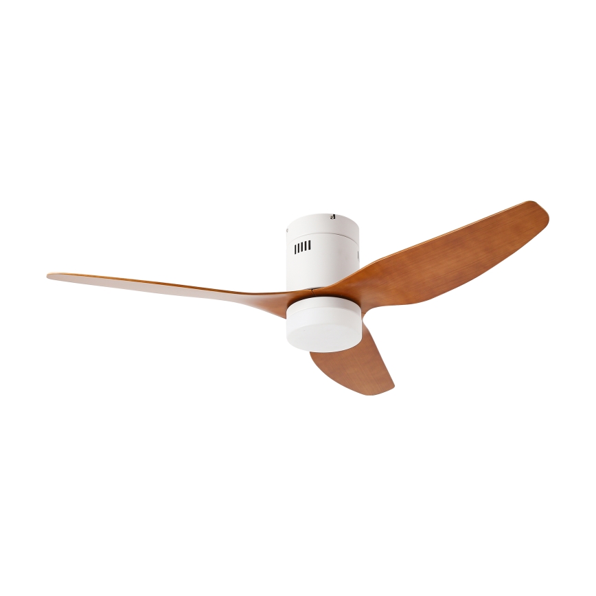 ZEVENTI - LED Dimbar takfläkt PADUA LED/18W/230V 3000-6000K Wi-Fi Tuya vit/brun + fjärrkontroll