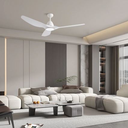 ZEVENTI - LED Dimbar takfläkt URBINO LED/20W/230V 3000-6000K Wi-Fi Tuya vit + fjärrkontroll