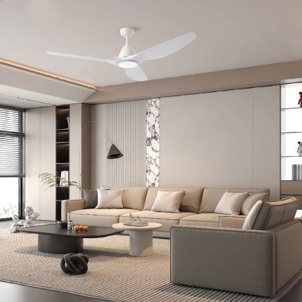 ZEVENTI - LED Takfläkt URBINO LED/20W/230V 3000-6000K Wi-Fi Tuya vit + fjärrkontroll