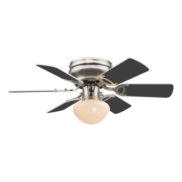 ZEVENTI - Takfläkt GALDANA 1xE27/60W/230V grå/vit