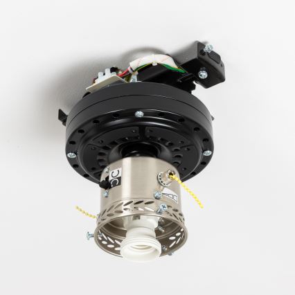 ZEVENTI - Takfläkt GALDANA 1xE27/60W/230V grå/vit
