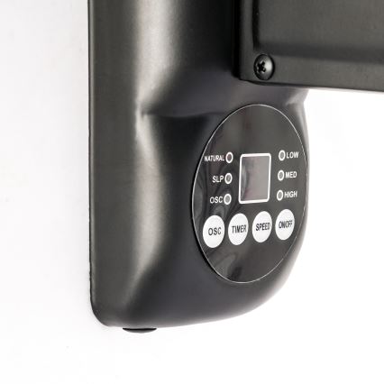 ZEVENTI - Väggfläkt FANNY 50W/230V svart + fjärrkontroll