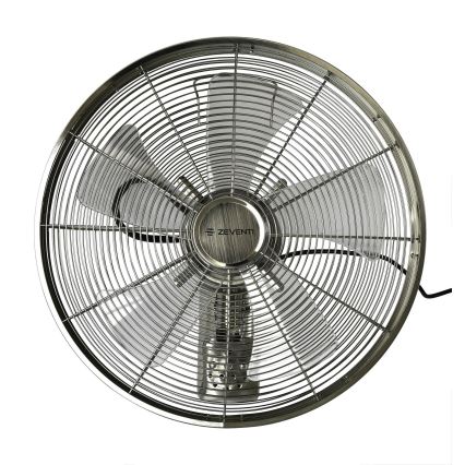 ZEVENTI - Väggfläkt FREEZE 50W/230V diameter 40 cm matt krom + fjärrkontroll
