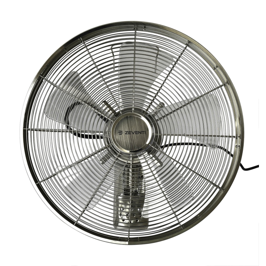 ZEVENTI - Väggfläkt FREEZE 50W/230V diameter 40 cm matt krom + fjärrkontroll