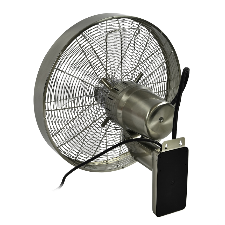 ZEVENTI - Väggfläkt FREEZE 50W/230V diameter 40 cm matt krom + fjärrkontroll
