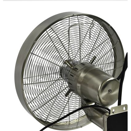 ZEVENTI - Väggfläkt FREEZE 50W/230V diameter 40 cm matt krom + fjärrkontroll