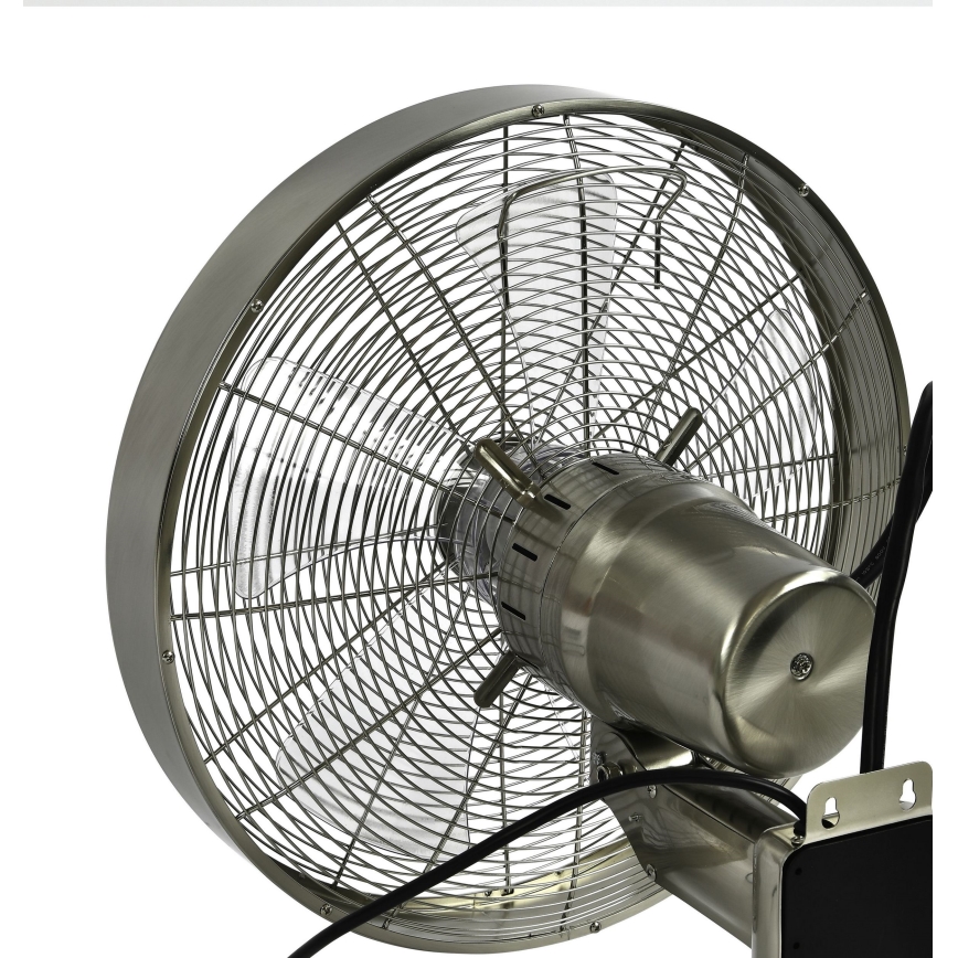 ZEVENTI - Väggfläkt FREEZE 50W/230V diameter 40 cm matt krom + fjärrkontroll