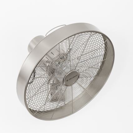 ZEVENTI - Väggfläkt FREEZE 50W/230V diameter 40 cm matt krom + fjärrkontroll