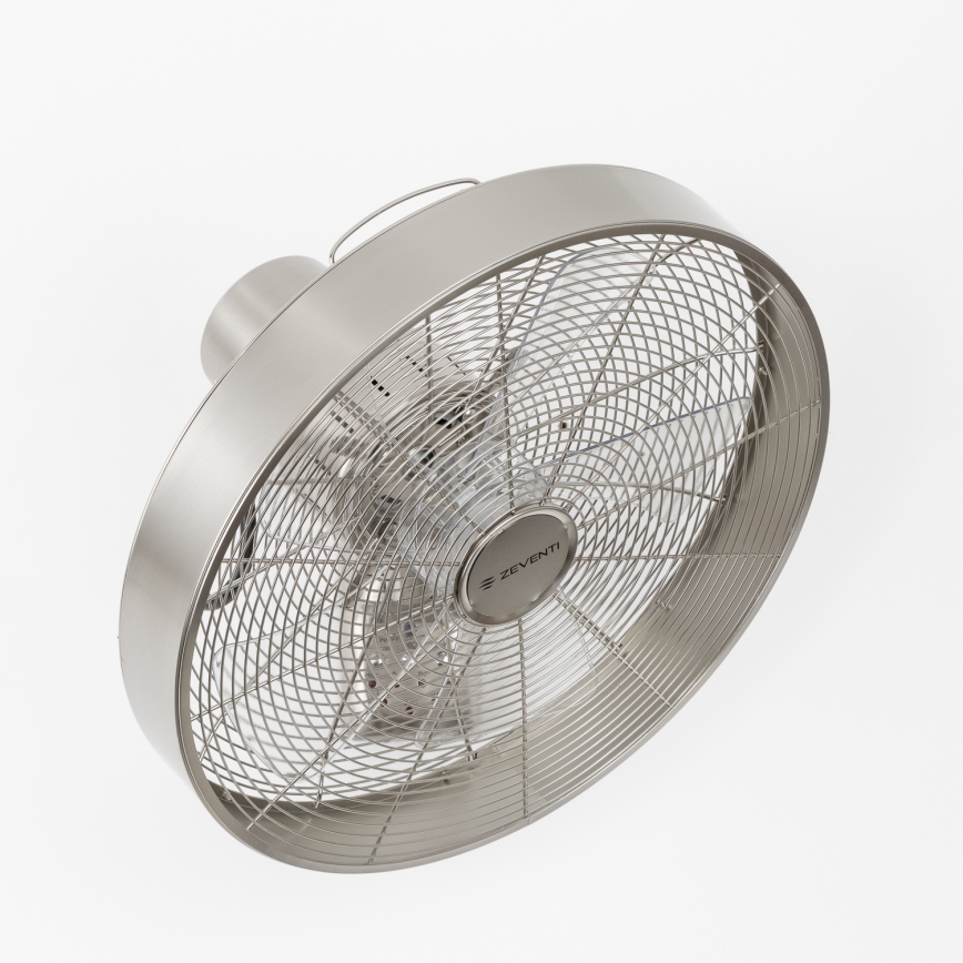 ZEVENTI - Väggfläkt FREEZE 50W/230V diameter 40 cm matt krom + fjärrkontroll
