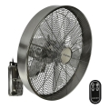 ZEVENTI - Väggfläkt FREEZE 50W/230V diameter 40 cm matt krom + fjärrkontroll