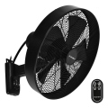 ZEVENTI - Väggfläkt FREEZE 50W/230V diameter 40 cm svart + fjärrkontroll