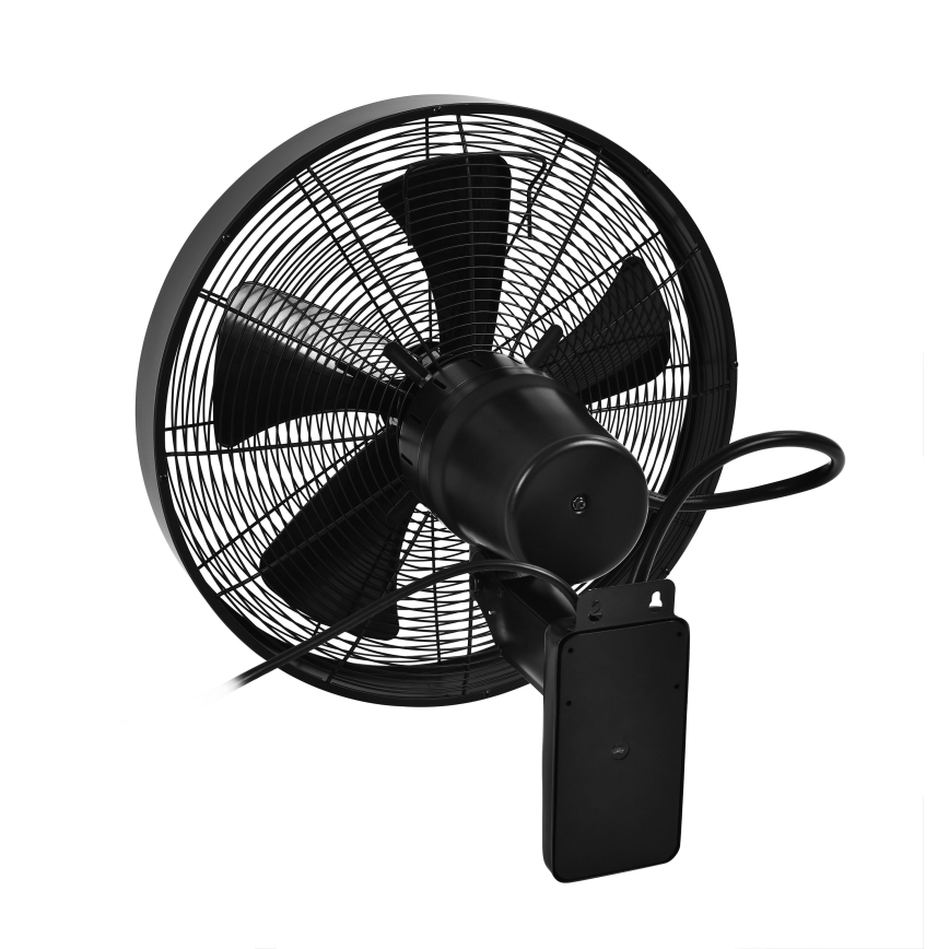 ZEVENTI - Väggfläkt FREEZE 50W/230V diameter 40 cm svart + fjärrkontroll