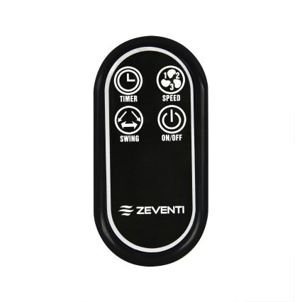 ZEVENTI - Väggfläkt FREEZE 50W/230V diameter 40 cm svart + fjärrkontroll