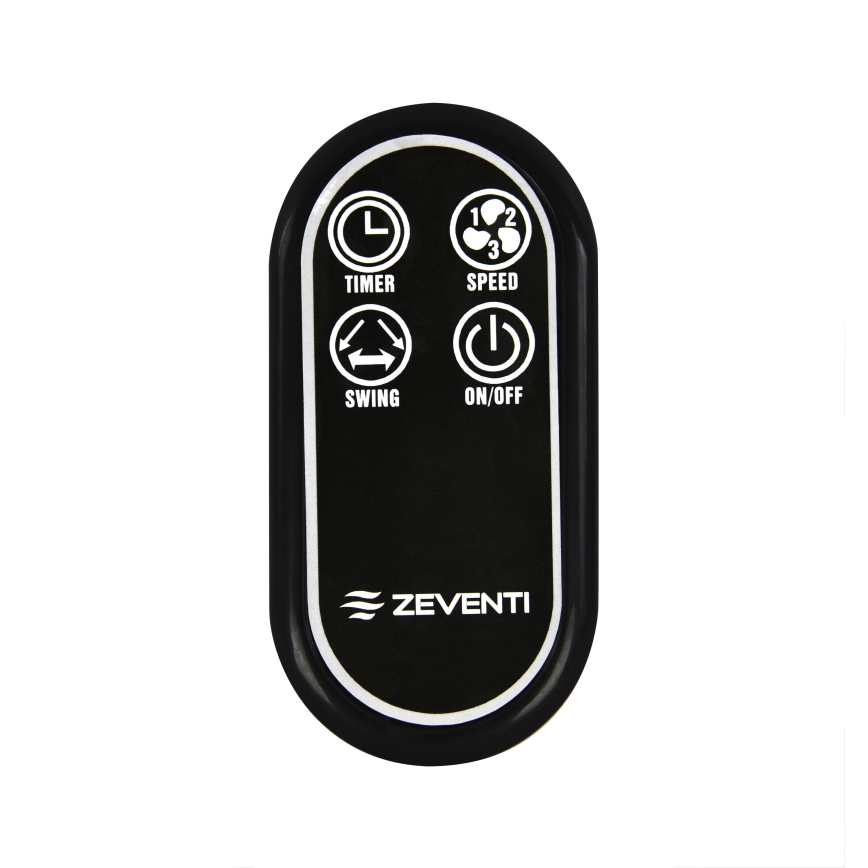ZEVENTI - Väggfläkt FREEZE 50W/230V diameter 40 cm svart + fjärrkontroll