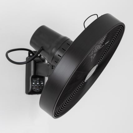 ZEVENTI - Väggfläkt FREEZE 50W/230V diameter 40 cm svart + fjärrkontroll