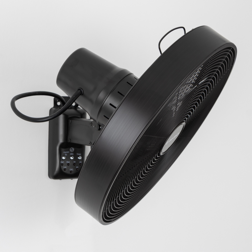 ZEVENTI - Väggfläkt FREEZE 50W/230V diameter 40 cm svart + fjärrkontroll