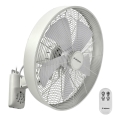 ZEVENTI - Väggfläkt FREEZE 50W/230V diameter 40 cm vit + fjärrkontroll