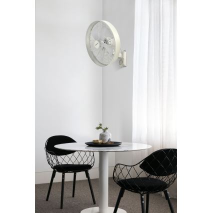 ZEVENTI - Väggfläkt FREEZE 50W/230V diameter 40 cm vit + fjärrkontroll