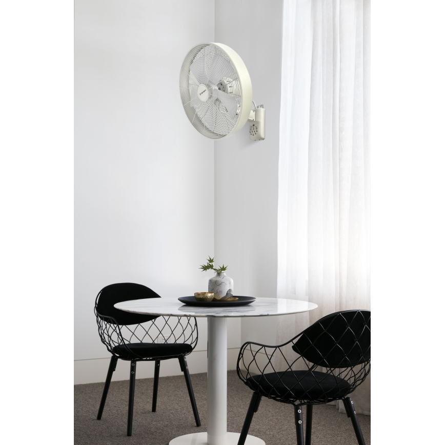 ZEVENTI - Väggfläkt FREEZE 50W/230V diameter 40 cm vit + fjärrkontroll