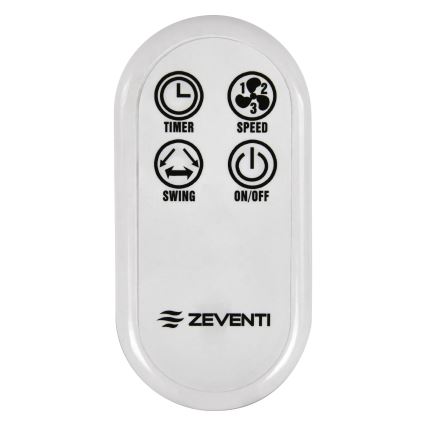ZEVENTI - Väggfläkt FREEZE 50W/230V diameter 40 cm vit + fjärrkontroll