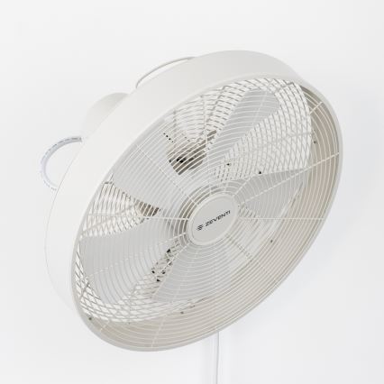 ZEVENTI - Väggfläkt FREEZE 50W/230V diameter 40 cm vit + fjärrkontroll